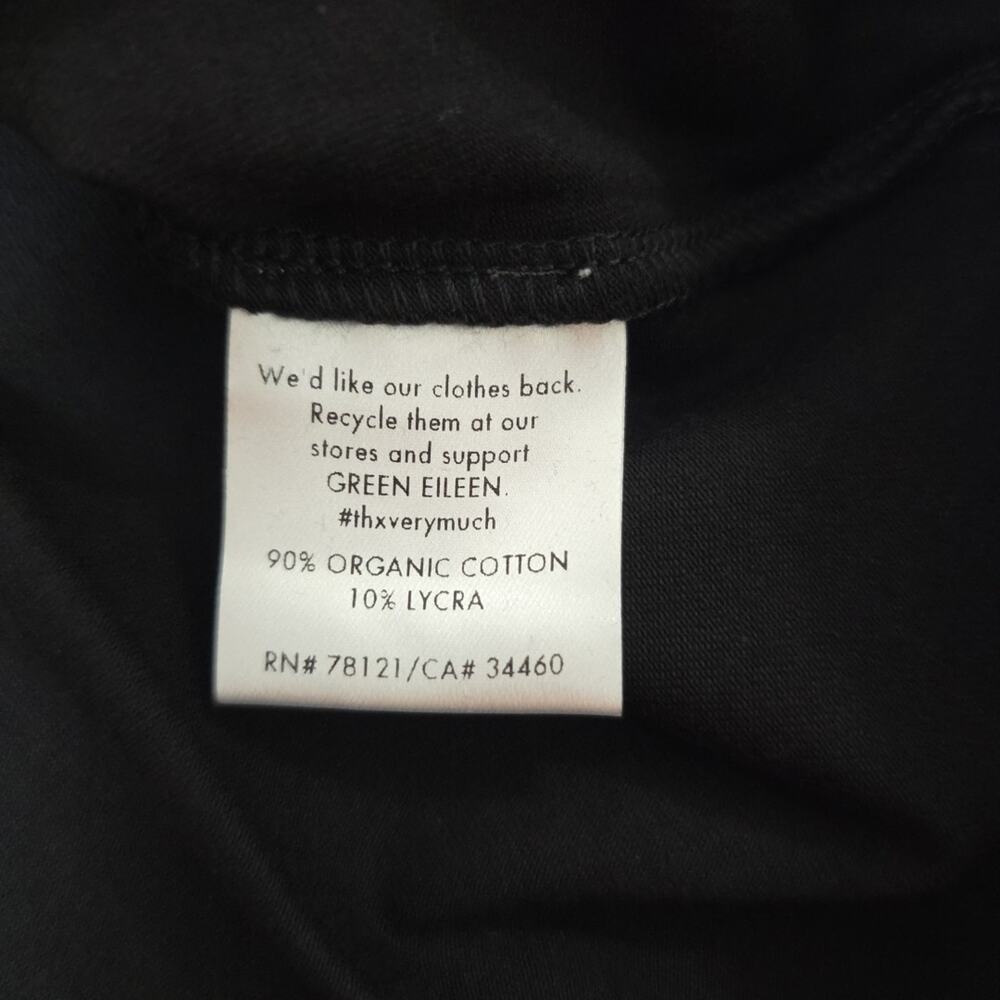 New Eileen Fisher Black Scoop Neck Organic Cotton Tank Top Blouse Size Small - Picture 7 of 7